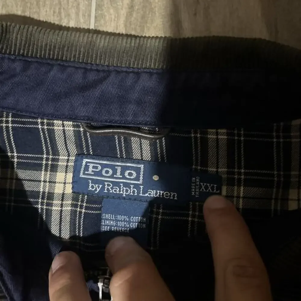 Polo By Ralph Lauren Mens Size 2XL Navy Bomber Jacket Corduroy Collar Cotton‎ - Picture 6 of 13